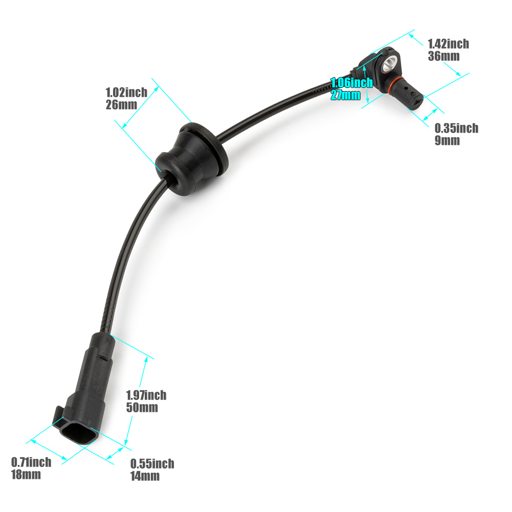Sensore di velocità della ruota ABS posteriore sinistro/destro per Chevrolet equinozio per GMC terreno 2010-2017 V6 3.0L, V6 3.6L OEM 23348259 SU13481