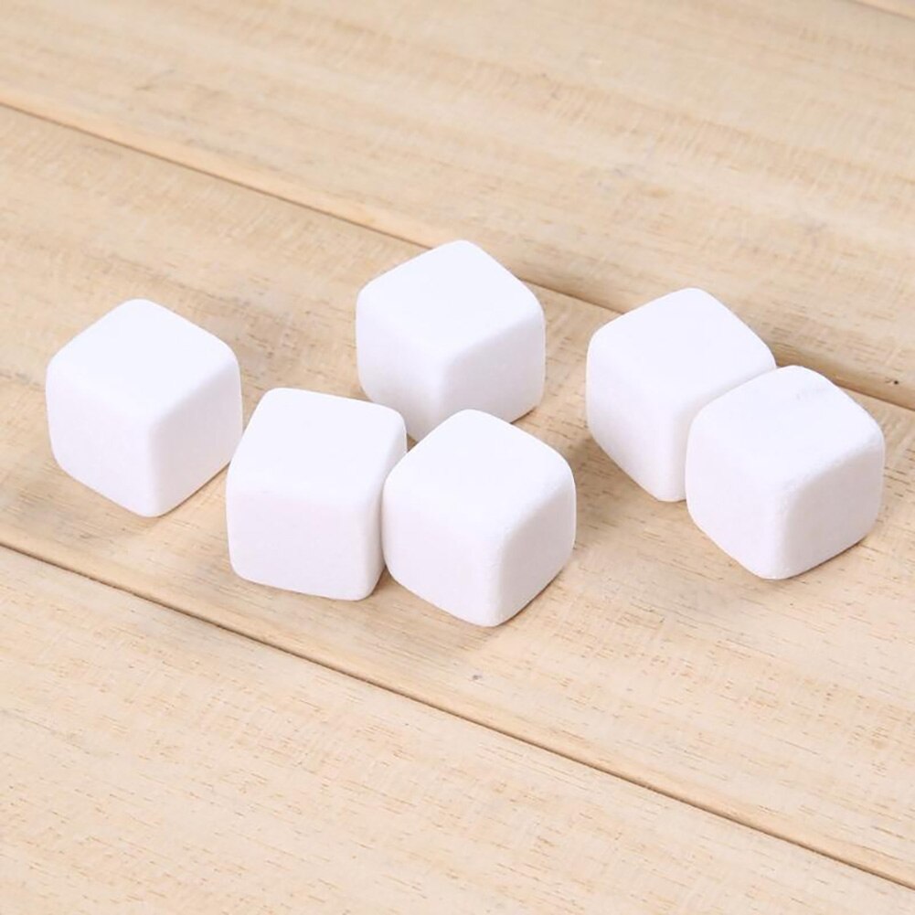 6 Pièces En Marbre Cubes Whisky Boissons Refroidissement Glace Pierre Cocktail Accessoires