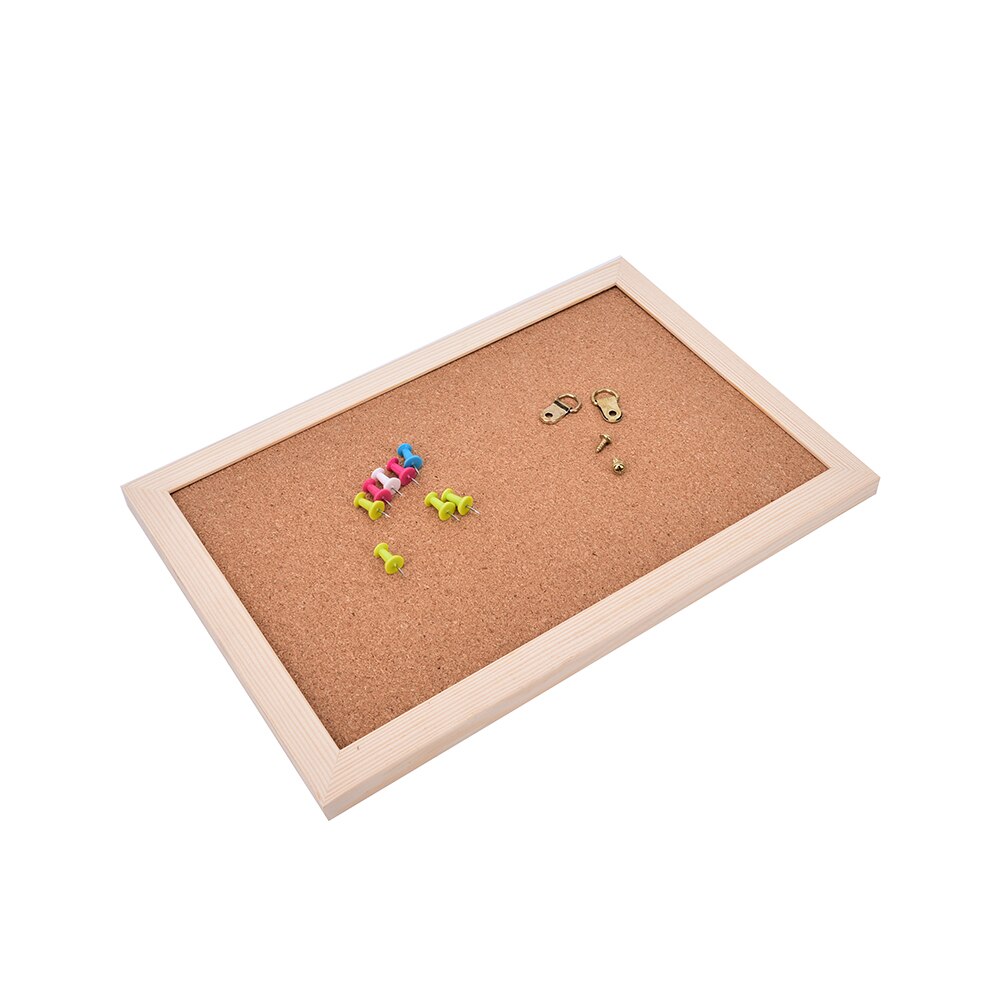 Kontor bord foto kork bord træ indrammet opslagstavle 20*30cm pin boards kork til hjemmet med tilbehør