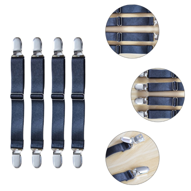 4 pieces bed sheet strap practical strong rubber sheet holder mattress clip bedding supply for mattress suspenders