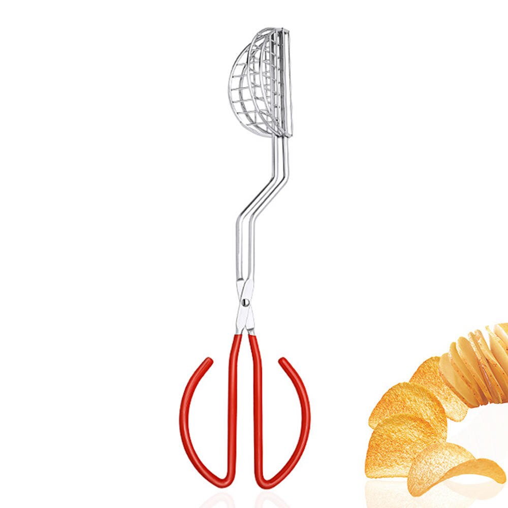 Pinces à pommes de terre support à tacos acier inoxydable Tortilla friteuse pinces argent cuisine Restaurant outils