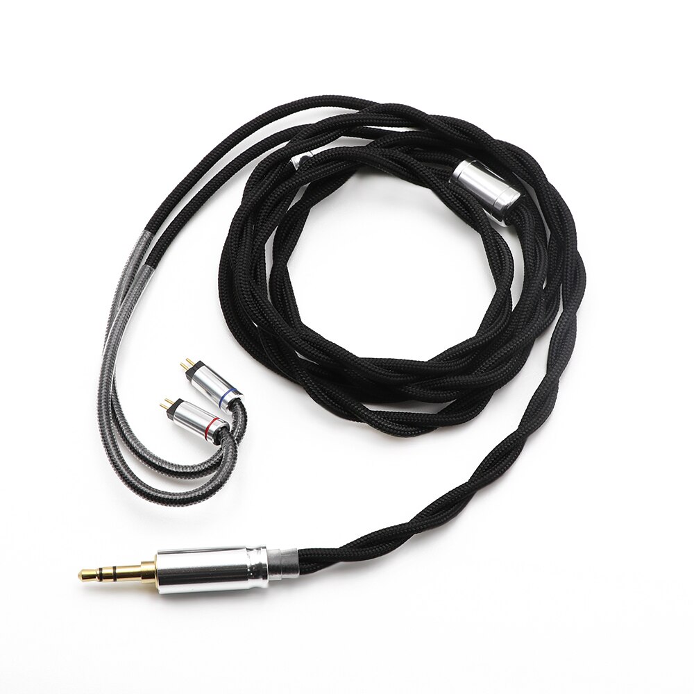 Linsoul LSC08 6N OCC Single Crystal Copper HiFi Earphone Cable 2pin MMCX: Black 3.5mm 2PIN