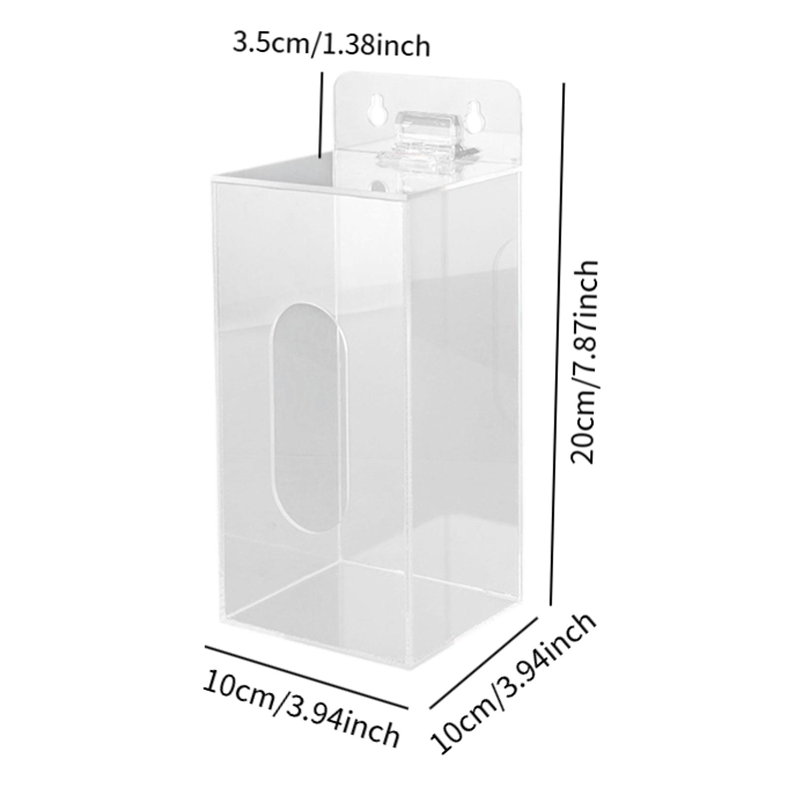Akryl engangshanske dispenserboks organizer dispenser veggmontering eller bord gjennomsiktig for hansker: Svart