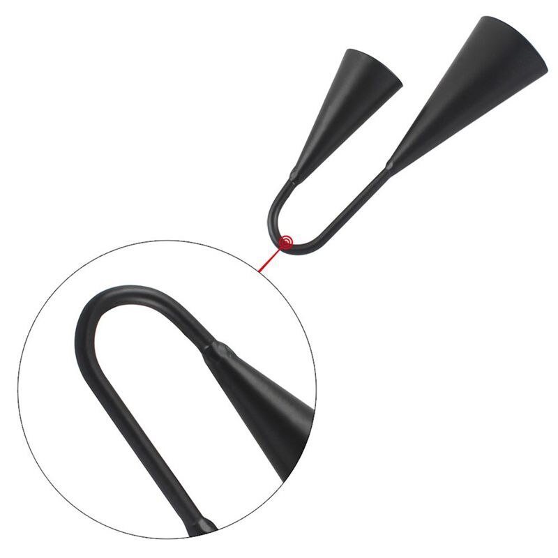 Homeland iron cow bell, tweekleurige zwarte koebel met sticker voor percussie-instrument