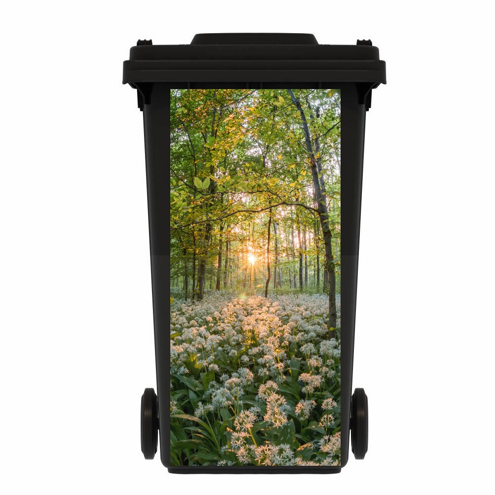 Outdoor Prullenbak Sticker Vinyl Natuurlijke Groene Planten Boeket Zelfklevende Trush Keuken Wheelie Bin Stickers Vuilnisbakken Stickers