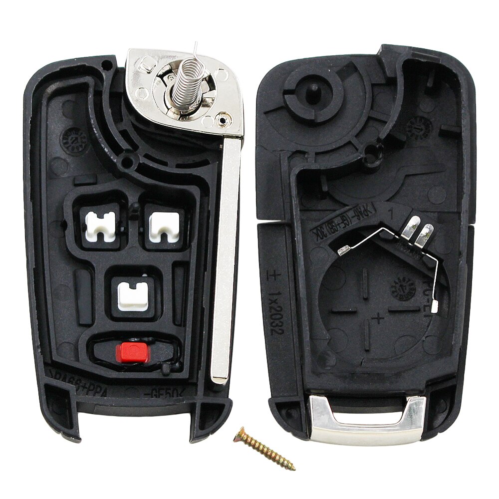 Remote Key Case Fob 4 Button Flip Folding Key Shell for CHEVROLET Cruze Aveo Camaro Equinox Malibu Spark Volt HU100