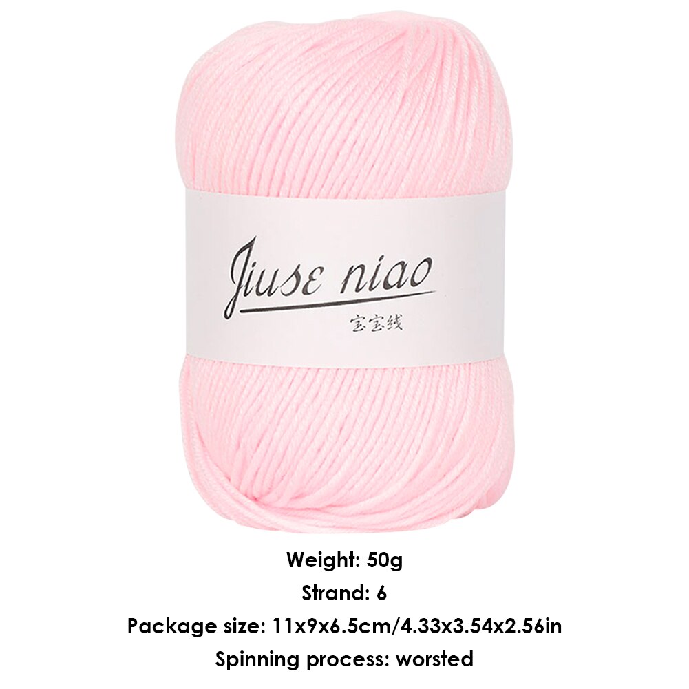 Fil de ruban à tricoter de ligne Rival doux | Fil fin en coton 50g/roll pour couture au Crochet, tricot doux, bricolage pour bébé: B
