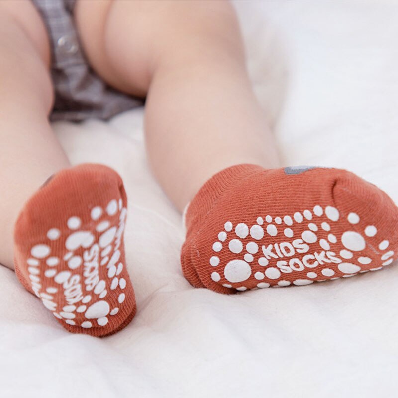 Calcetines antideslizantes para bebé, medias cortas con dibujos de animales, para primavera y verano