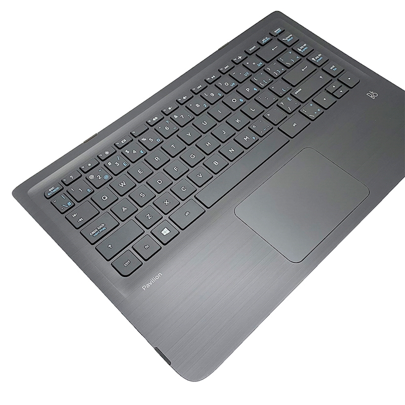 Uk/Us Keyboard Laptop Hoofdletters Palmrest Met Touchpad Voor Hp Pavilion X360 13-S 13-S020NR 13-S000 P/N 809829-001