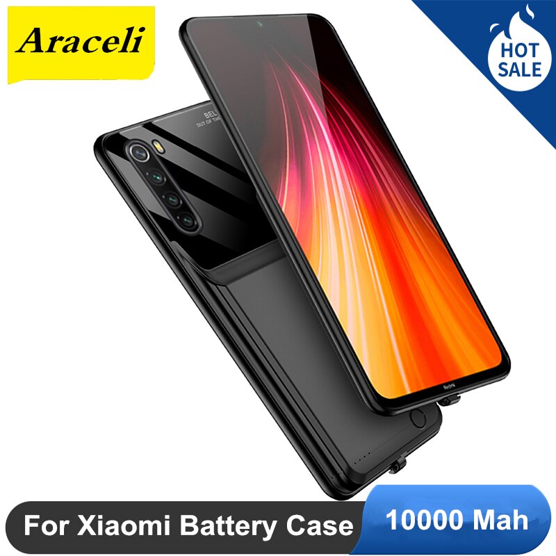 Araceli 10000 MAH For Xiaomi Redmi Note 8 Note 8 Pro Note 8T K20 K20 Pro K30 K30 Pro Battery Case Smart Capa Cover Power Bank