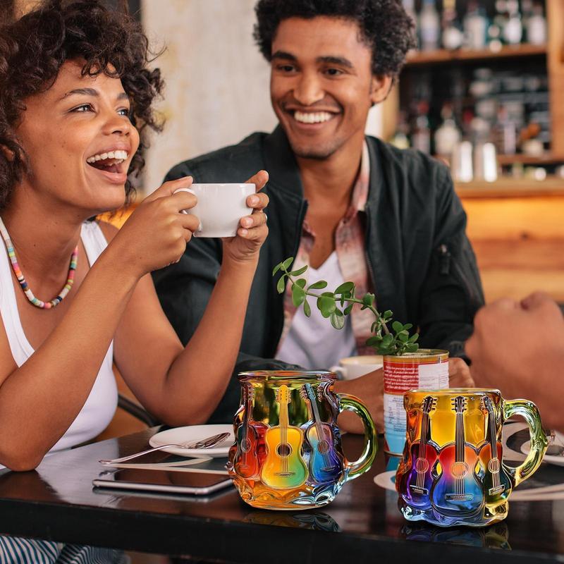 Gitarkunstkopp 3d gitarkaffekopper full av kunstnerisk atmosfære nyhet musikktema krus til lærere musikere gitarist reise