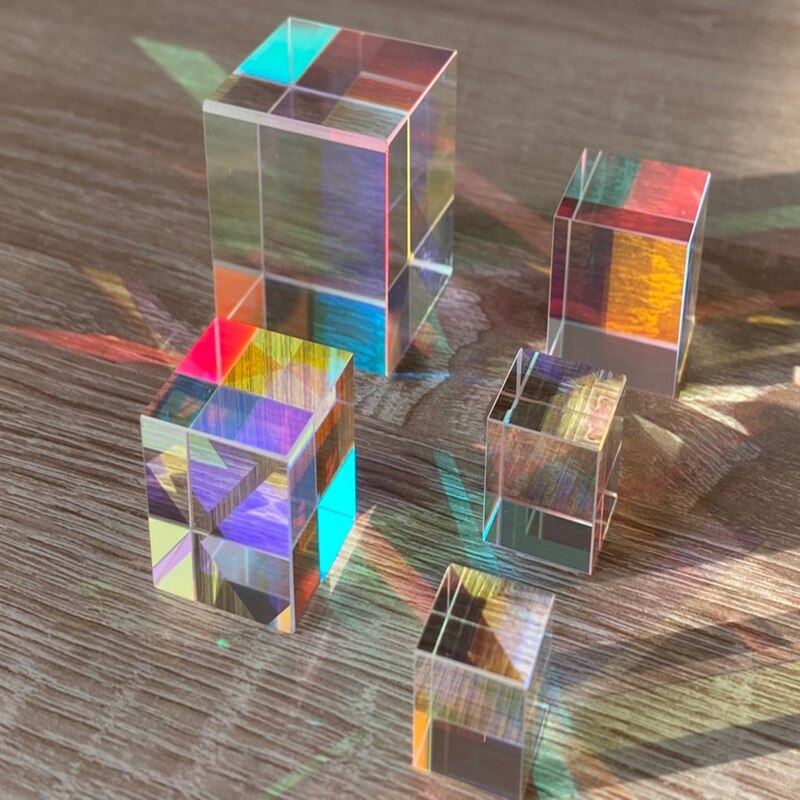 5mm kubisch Wissenschaft Würfel Optische Prisma Fotografie mit Hexaeder-bilden Prisma Hause Dekoration Prisma Glas