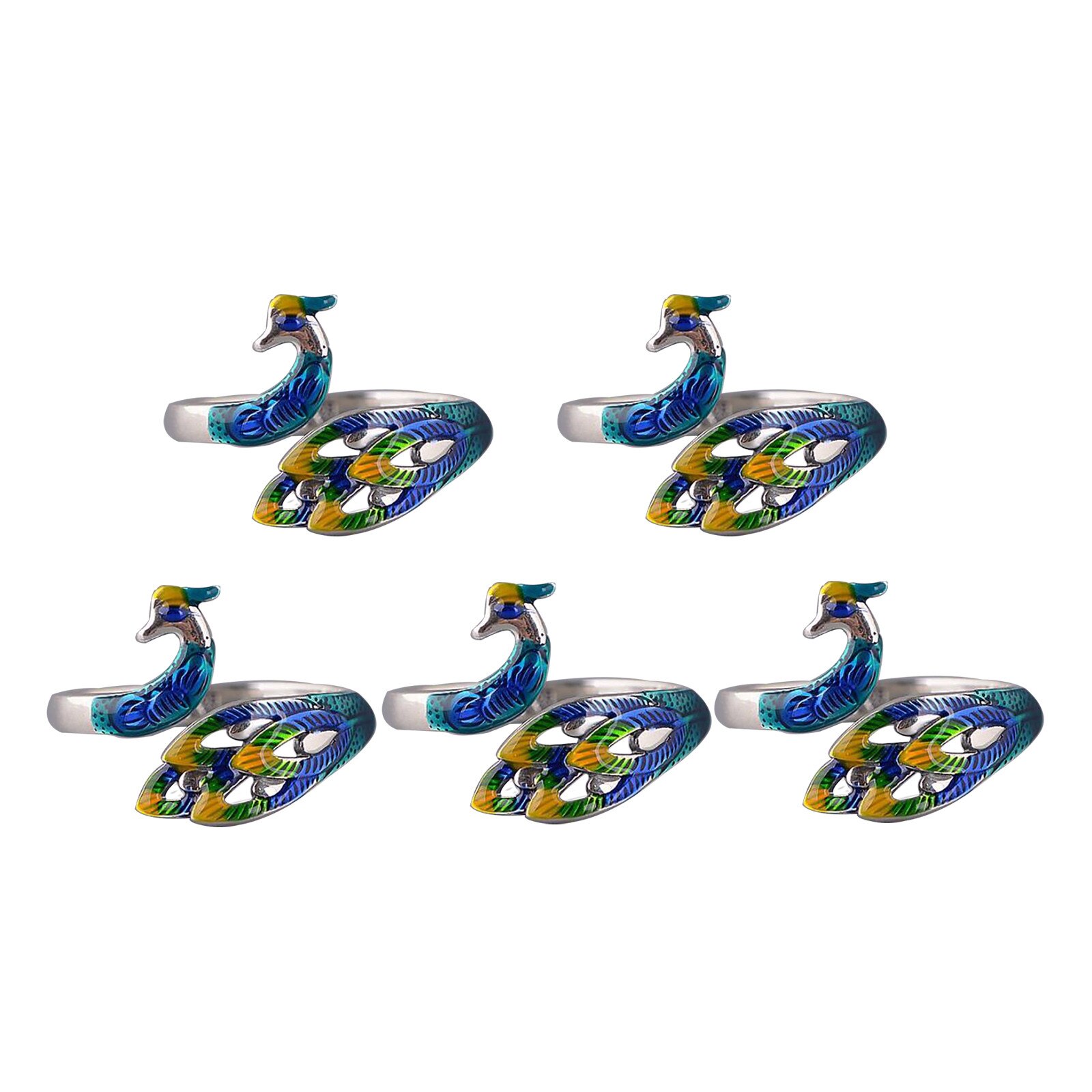 Adjustable Knitting Loop Crochet Loop Knitting Accessories Knitting Ring For Clothing Blue Peacock #J20: C