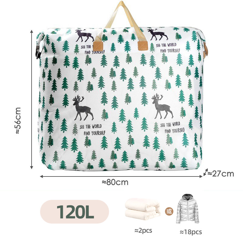 Quilt storage bag clothing finishing bag large-capacity quilt waterproof and moisture-proof moving bag packing bag: Pink