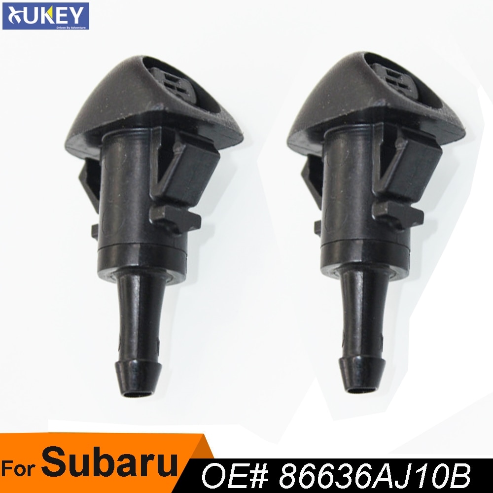 Xukey 2Pcs Front Windshield Washer Jet Nozzle For Subaru Legacy Outback Forester Impreza XV GJ GP VA