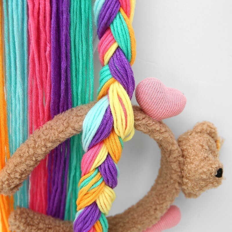 Organizador de accesorios para el cabello con forma de unicornio, horquilla, Clip para el pelo, tira de almacenamiento, accesorio colgante para habitación de niña