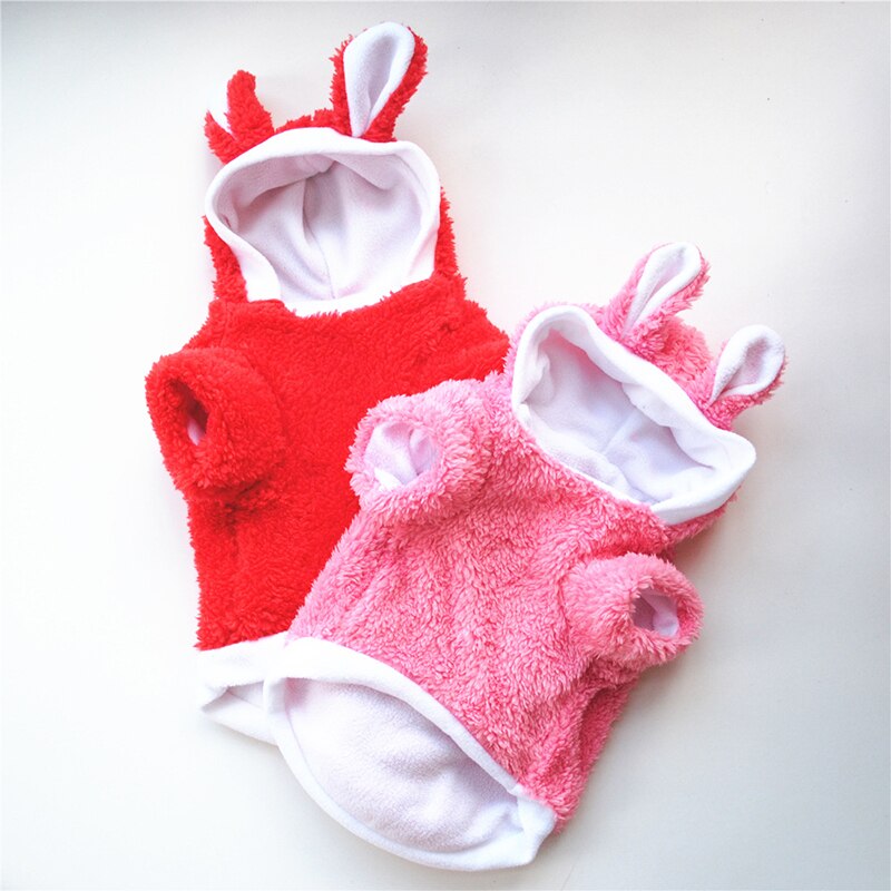 Fleece hundetøj vinter hund hættetrøje hvalp kæledyr tøj til hunde katte blød hund jakke chihuahua tøj til hunde frakke kæledyr outfit