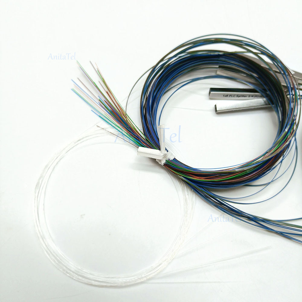 10pcs 1X2 1X4 1X8 1X16 Fiber Optic PLC Splitter Without Connector Cable 250Um 0.25Mm Mini Blockless Bare PLC Splitter