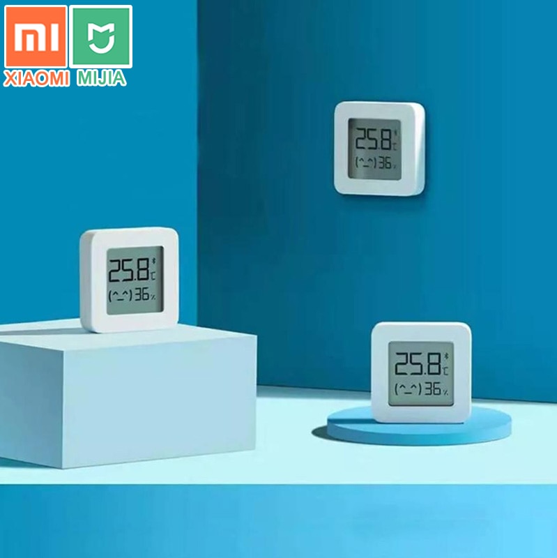 Originele Xiaomi Smart Lcd-scherm Digitale Thermometer 2 Mijia Bluetooth Temperatuur Vochtigheid Sensor Vochtmeter Mijia App