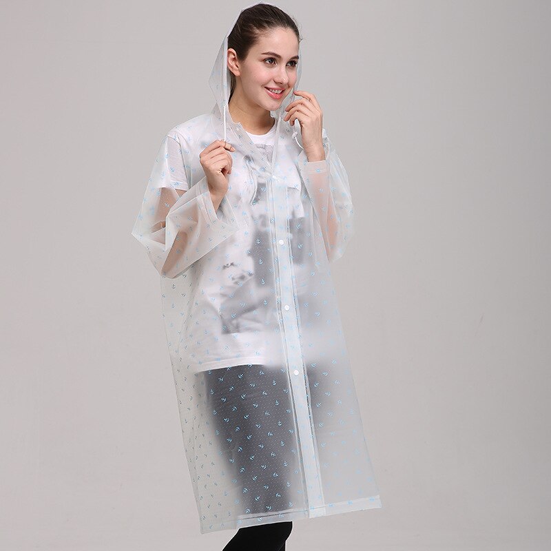 EVA – veste Poncho à capuche pour homme et femme, imperméable, Long, translucide, à la , pour l'extérieur: 3 / M