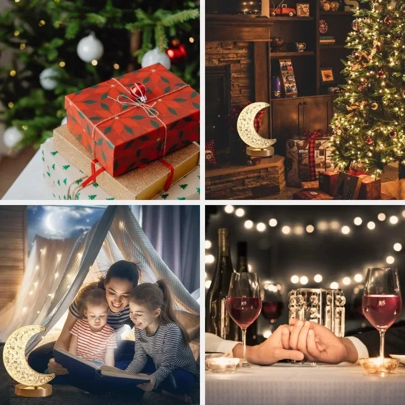 LED Mond Sterne Baum Deckel Licht Dekorative Nachtlicht Mit Mehreren Beleuchtung Modi Weihnachten Baum Lampen Ornament Für Feste