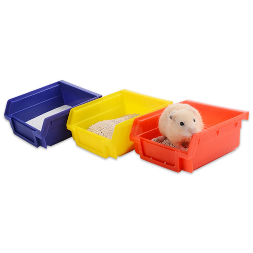 Chinchilla de plástico para baño, Mini casa de baño bonita para animales pequeños, hámster, baño de arena para mascotas, conejo, rata, inodoros, suministros de limpieza para animales
