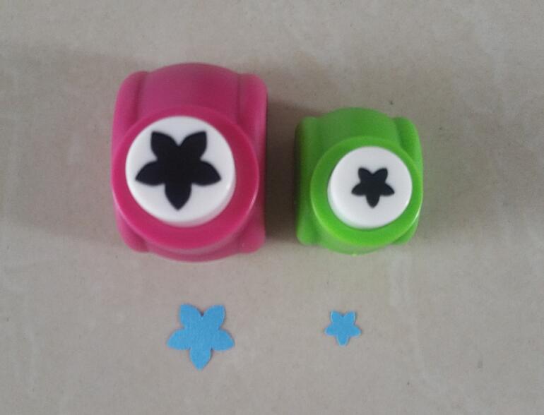2pcs(1.5cm,1.0cm) five petal shape craft punch set Punch Craft Scrapbooking school Paper Puncher eva hole punch