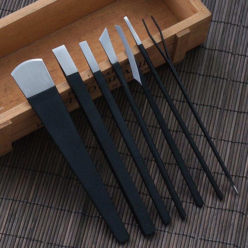 7Pcs/Set DIY Craft Cut Edge Skiving Carving Cutter Blade Leathercraft Cutting Tool for Patchwork Knives Pape