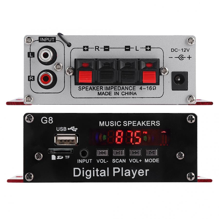 Kodläsare bil digital förstärkare hifi stereo fm radio musikspelare kompatibel med bluetooth bilskanner