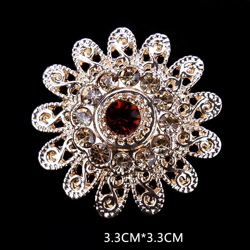 Fabriek Directe Verkoop Diverse Gold Plated Kleur Crystal Rhinestones Bloem Mode Broche Pins voor Vrouwen Diverse: 5473g