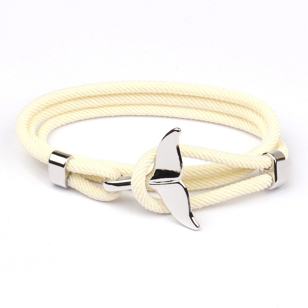 Wal Schwanz Armbinde Handgemachte Seil Armbänder Für Frauen Pulseras Schmuck Einstellbare Charme Bracciali Donna Anker Männer Zubehör