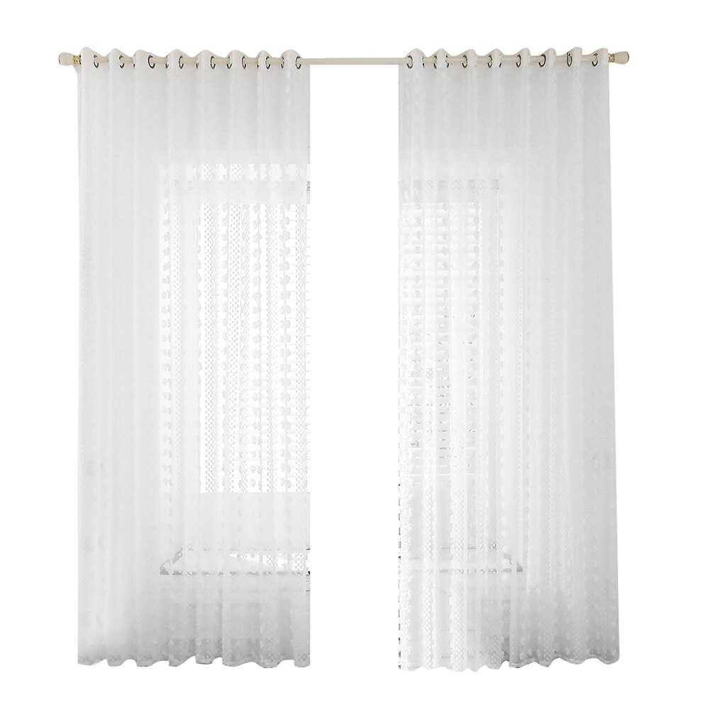 Window Curtain Home Window Decoration White Window Screening Door Curtains Home Room Accessories: 140cmx260cm C