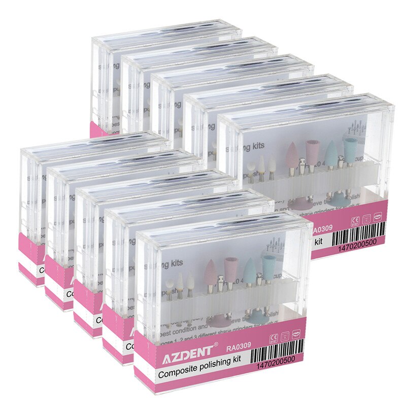Caja de pulido de dientes Dental RA0309, kit compuesto de higiene bucal de contraángulo de baja velocidad, 10 unidades: Default Title