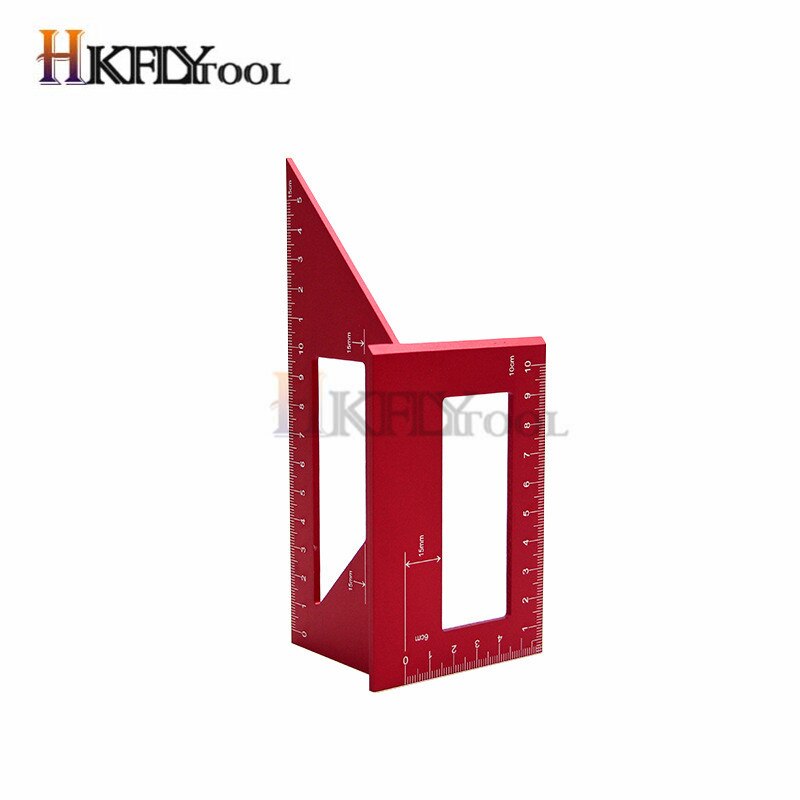 Aluminum Alloy Woodworking Ruler Multifunctional Square 45C 90 degree Gauge Rule 2colors Measuring Tools