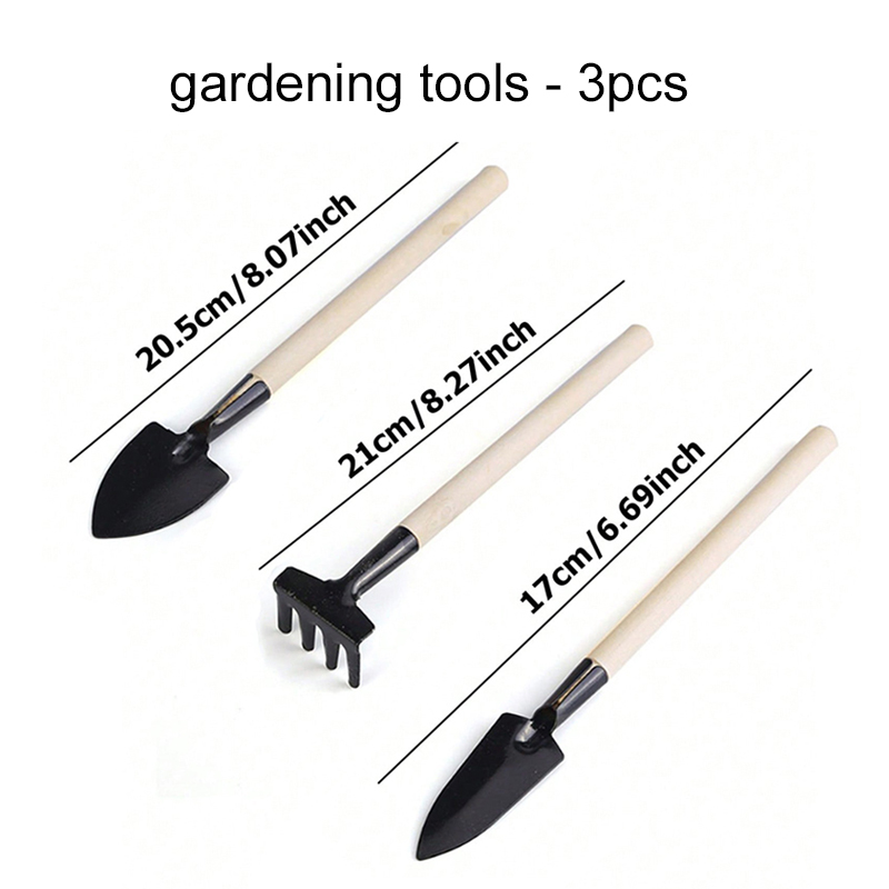 Mini juego de herramientas de jardinería, tablero de etiquetas, plantas de jardín de plástico, cultivo de plantas en macetas suculentas para el hogar, perforación, siembra, TMZ: Plata