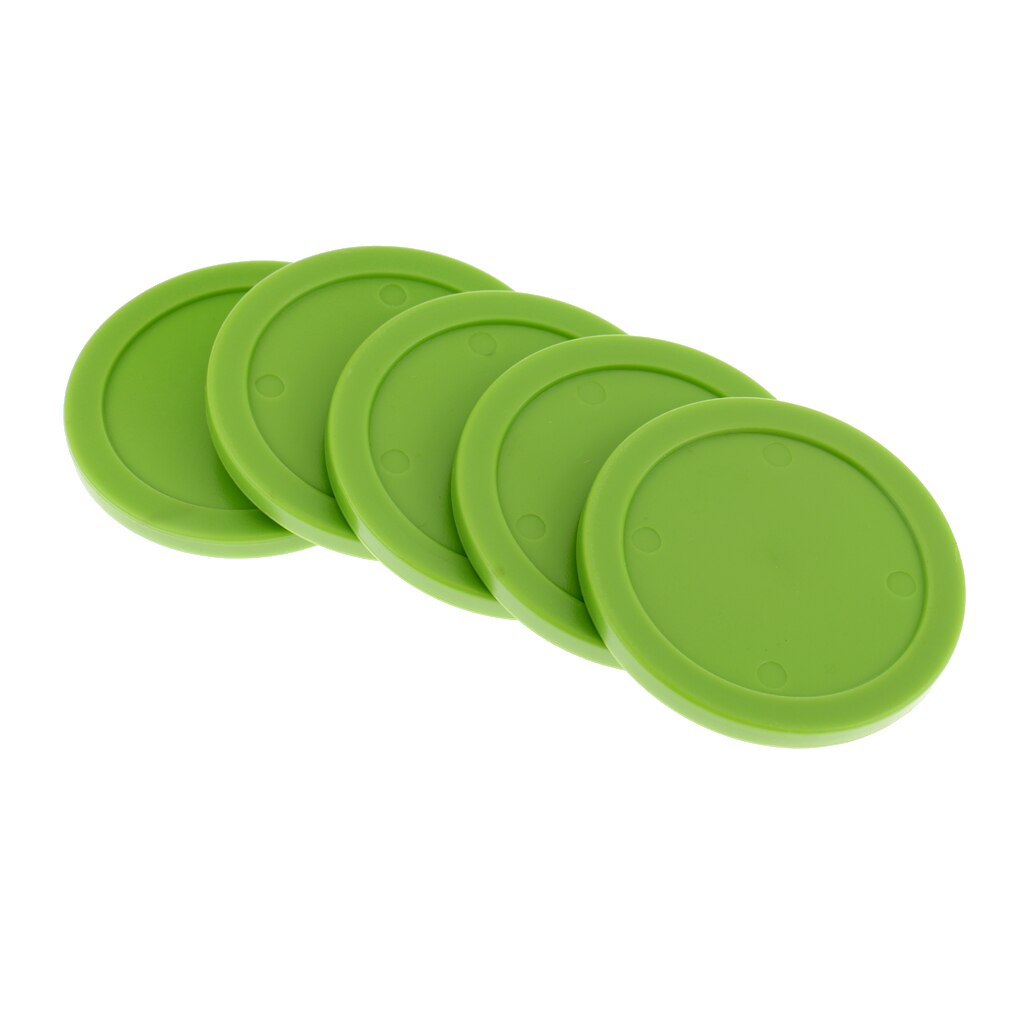 5 stk. 62mm udskiftning af airhockey-plast i plast til indendørs spilleborde: Grøn