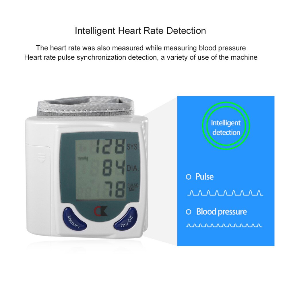 Digitale Lcd Pols Bloeddrukmeters Meter Gezondheidszorg Heart Beat Rate Pulse Maatregel Meter Tonometer Bloeddrukmeters