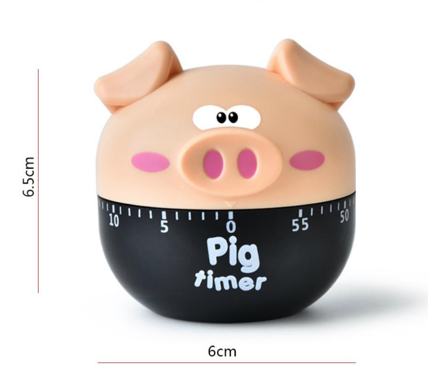 Child Brushing Timer Cartoon Pig-shaped Kitchen Timer Home Kitchen Alarm Clock Countdown Pig 1PCS Cute Pig Timer