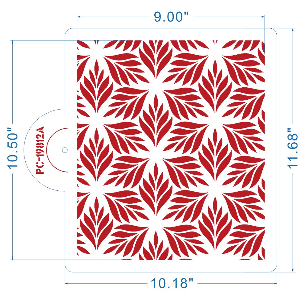 3 størrelse blomst mønster kage stencil plast blonder kage boder stencils skabelon gør det selv tegning form kage dekoration værktøj bageware: Pc -19812a-258 x 296mm