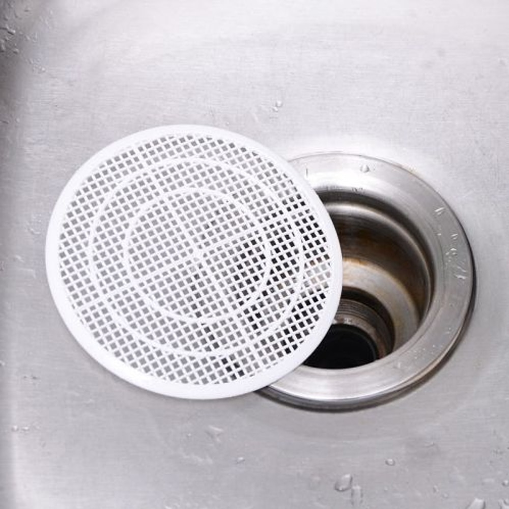 Bath Sink Strainer Shower Drain Cover Trap Basin Filter Cleaning Net Home White Drain Screen Mesh Hair Kitchen Sink