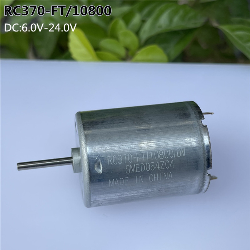 Neue 370 DC Motor- 6V-24V 1200rpm ~ 5000rpm langsam Geschwindigkeit Metall Pinsel Motor- 24mm Mikro Runde stumm Energie sparen Motor- RC370-FT-10800