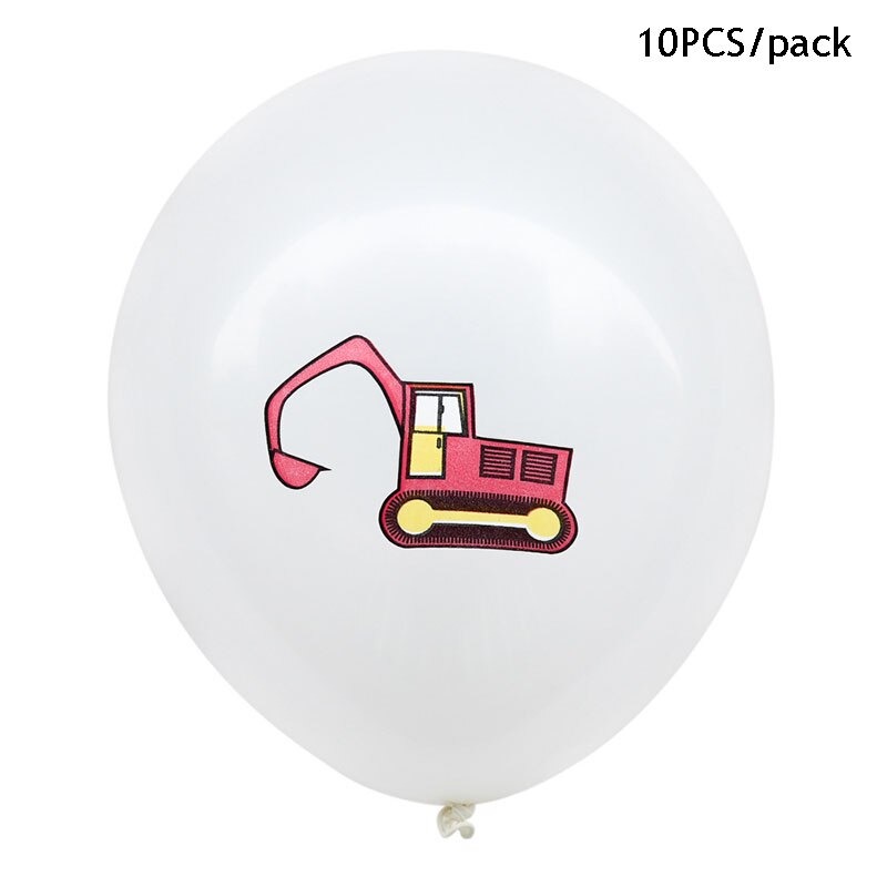 Happy Birthday Banner Birthday Party Decoration Birthday Decoration For Home Cartoons Engineering Vehicle Balloon Banner: ballon 3
