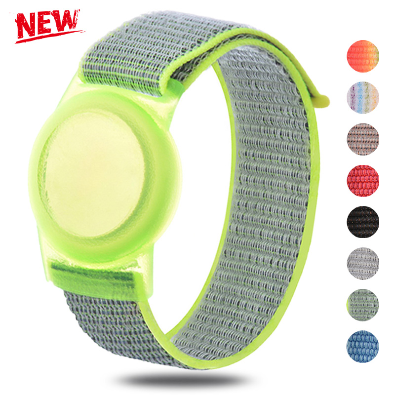 170/220mm for AirTags Bracelet Anti-lost Nylon Protective Sleeve Apple Airtag Tracking Locator Wristband Strap Bracelet