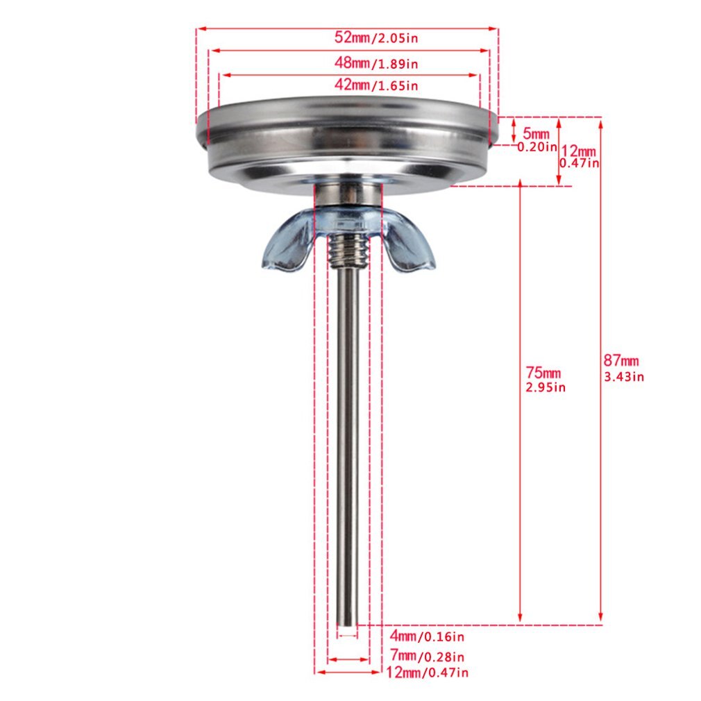 Fluorescerende Grill Oven Thermometer Rvs Grill Oven Thermometer Barbecue Temperatuur Meetinstrument