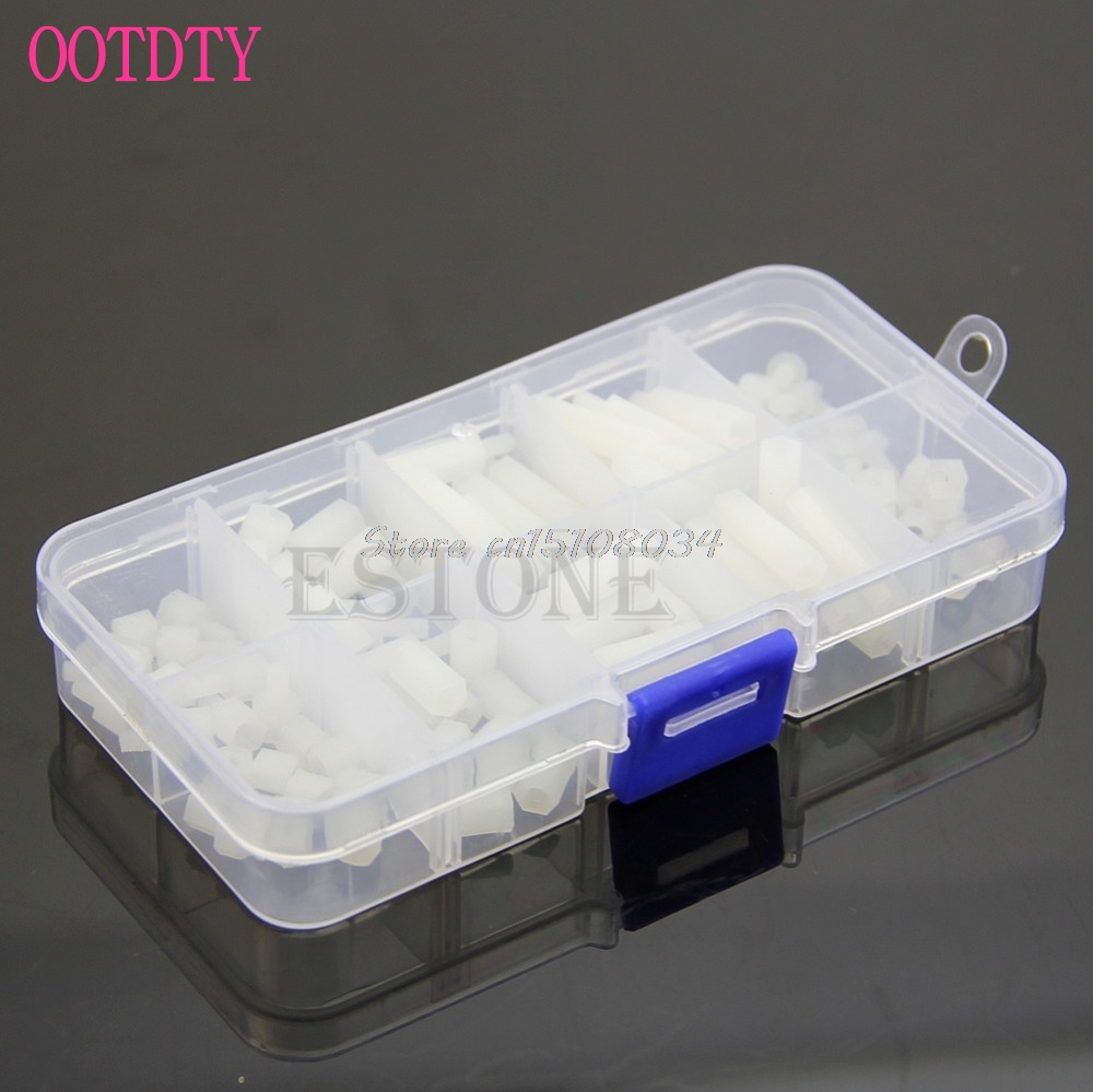 M3 Nylon Hex Spacers Moer Assortiment Kit Stand Off Plastic Accessoires Set S08 &