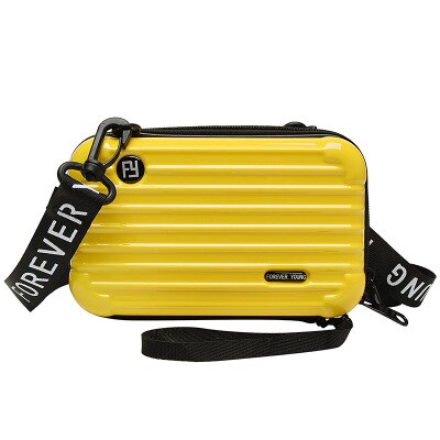 Kvinder håndtaske crossbody tasker til damer mini kuffert form make up taske til rejse multifunktionel flap  ca6878: Gul