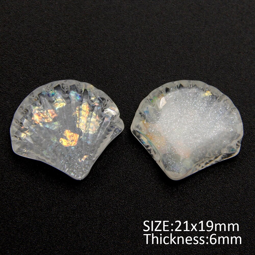 10 stk slikfarvet pailletter skal 3d harpiks flatback cabochon håndværk tilbehør diy ,10 yc 11635: 1108028001