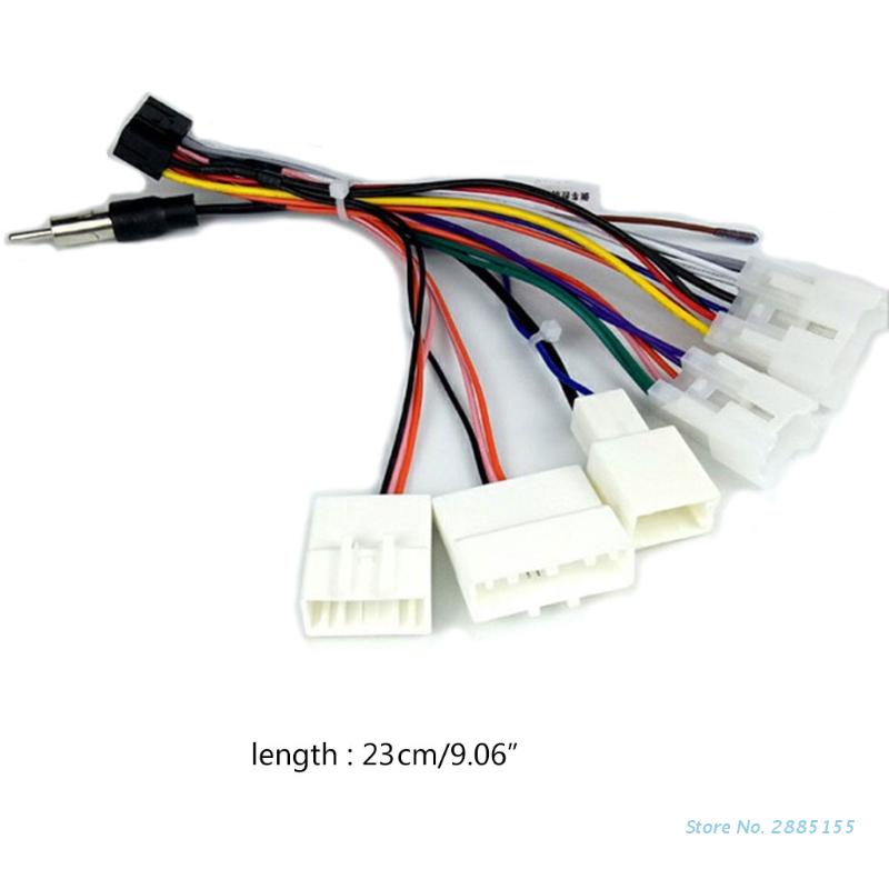 16 Pin Electrical Wire Radio DVD Navigation Wiring Harness Compatible with for toyota Power Speaker Connector Receiver