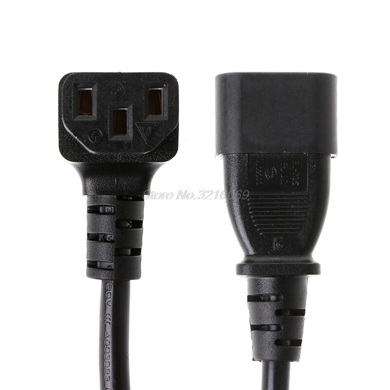 Male to Female C14 C13 PLug PDU Extension Power Cable Connector Right Angle Oct15 Whosale