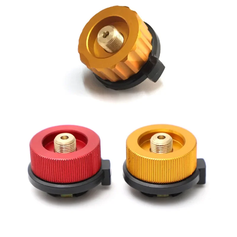 Convertidor de estufa de Gas para acampar al aire libre, cabezal de enlace de quemador de Gas, adaptador de tanque de Gas de aluminio, adaptador de llenado de propano para estufa de Camping al aire libre